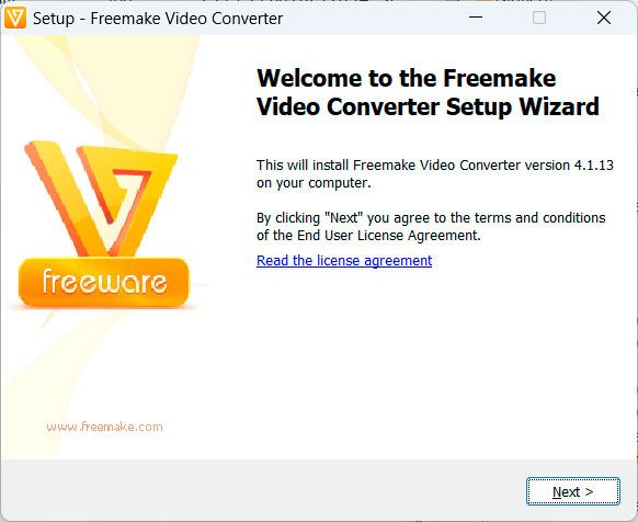 Descargar e instalar Freemake change mkv..