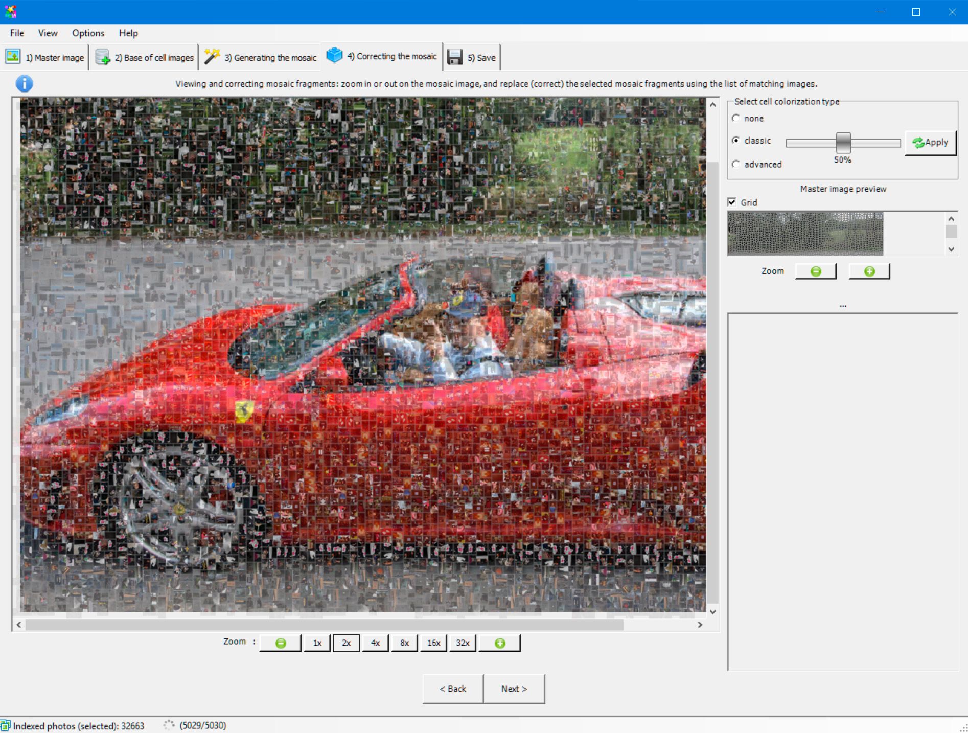 Photo Mosaic Software Capturas de pantalla.
